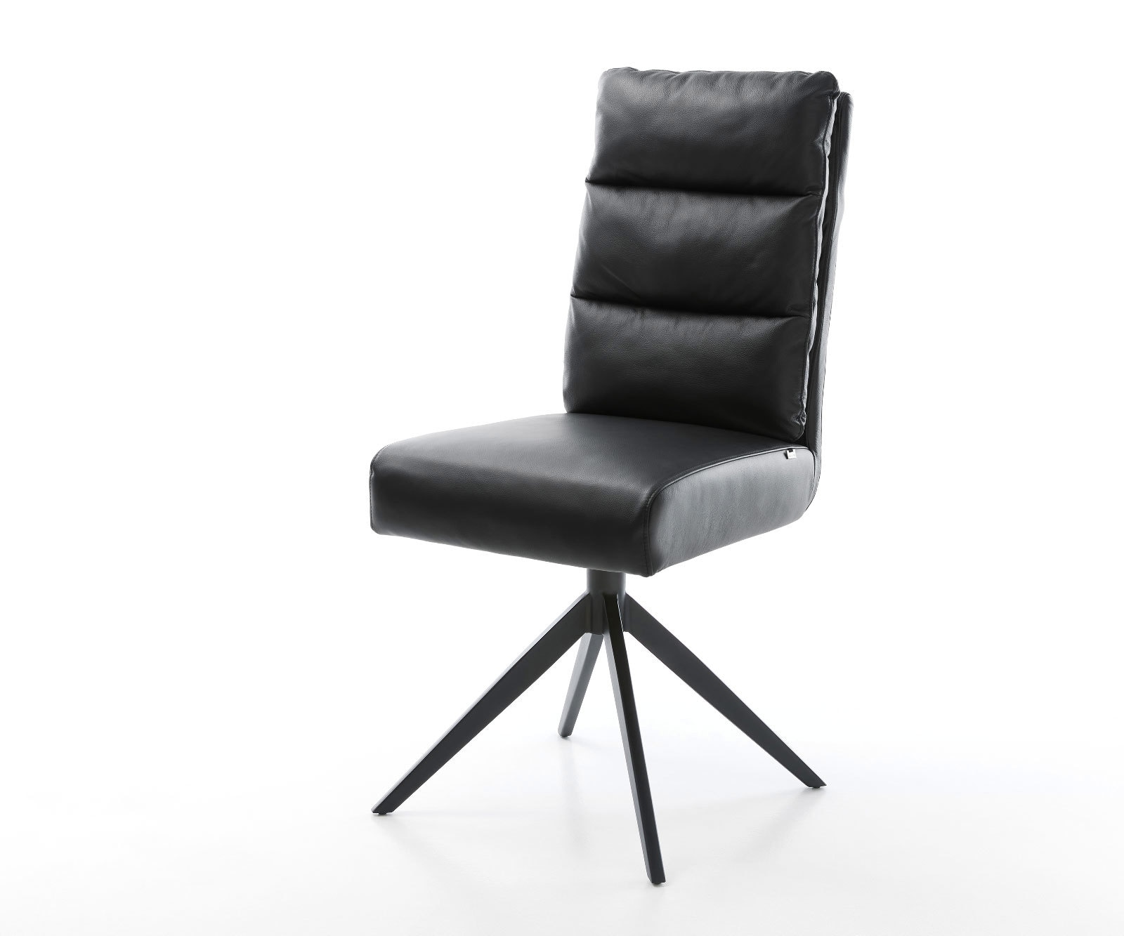 Drehstuhl Pela-Flex Echt-Leder Schwarz Kreuzgestell breit Schwarz 360° drehbar Wippfunktion Taschenfederkern Drehstuhl Pela-Flex Echt-Leder Schwarz Kreuzgestell breit Schwarz 360° drehbar Wippfunktion Taschenfederkern von DELIFE