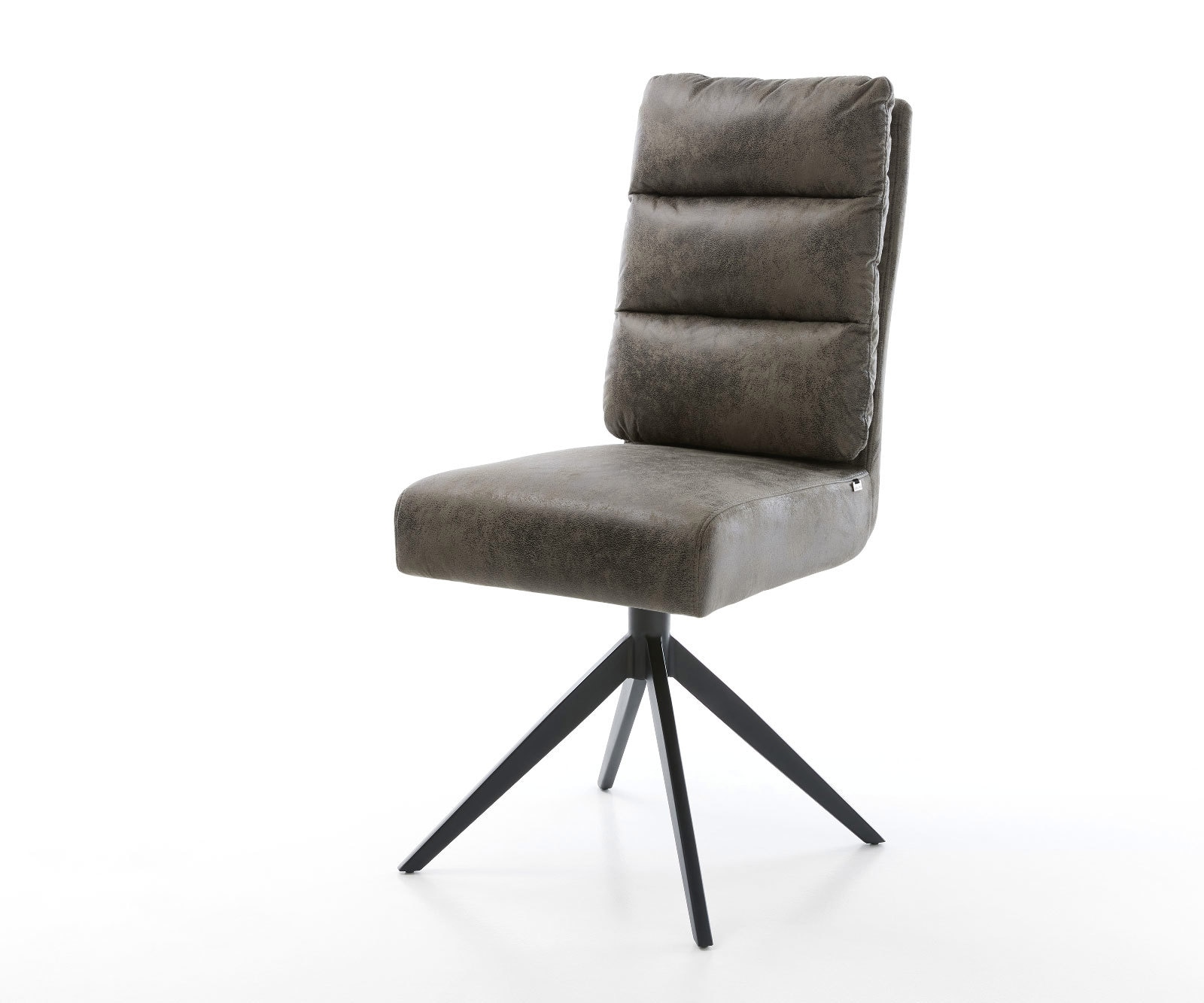 Drehstuhl Pela-Flex Mikrofaser Grau Antik Kreuzgestell breit Schwarz 360° drehbar Wippfunktion Taschenfederkern Drehstuhl Pela-Flex Mikrofaser Grau Antik Kreuzgestell breit Schwarz 360° drehbar Wippfunktion Taschenfederkern von DELIFE