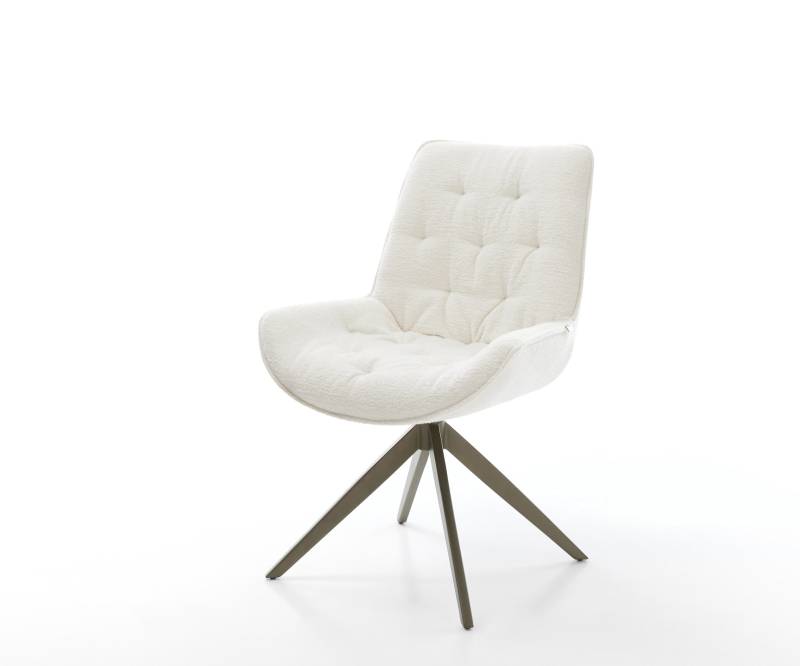 Drehstuhl Taimi-Flex Bouclé Soft Beige Kreuzgestell breit Effektfinish Titan 360° drehbar Wippfunktion Drehstuhl Taimi-Flex Bouclé Soft Beige Kreuzgestell breit Effektfinish Titan 360° drehbar Wippfunktion von DELIFE