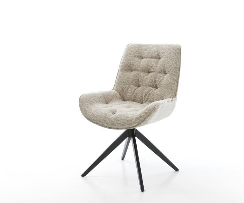 Drehstuhl Taimi-Flex Webstoff Soft Beige Kreuzgestell breit Schwarz 360° drehbar Wippfunktion Drehstuhl Taimi-Flex Webstoff Soft Beige Kreuzgestell breit Schwarz 360° drehbar Wippfunktion von DELIFE