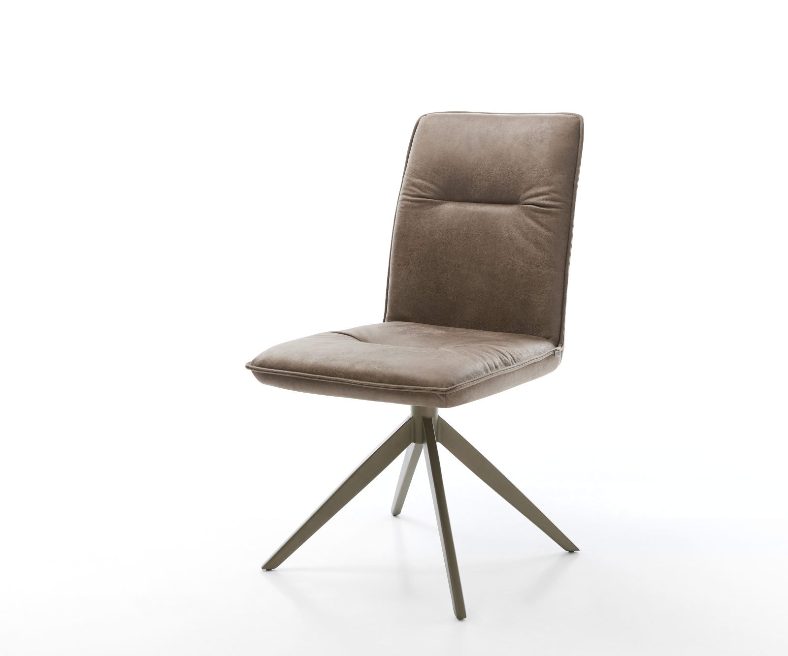Drehstuhl Vinjo-Flex Mikrofaser Taupe Vintage Kreuzgestell breit Effektfinish Titan 360° drehbar Wippfunktion Drehstuhl Vinjo-Flex Mikrofaser Taupe Vintage Kreuzgestell breit Effektfinish Titan 360° drehbar Wippfunktion von DELIFE