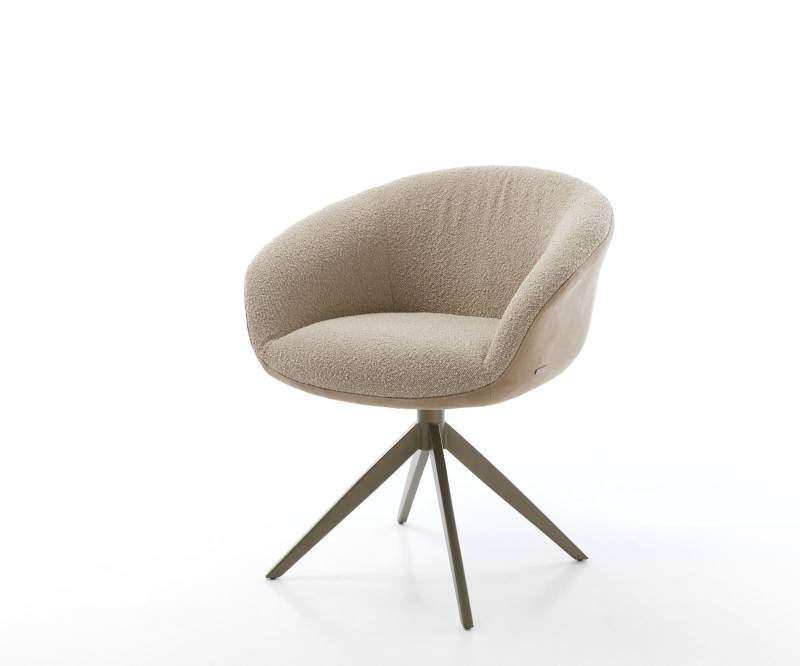 Drehstuhl Vinka-Flex mit Armlehnen Materialmix Schlamm Kreuzgestell breit Effektfinish Titan 360° drehbar Wippfunktion Taschenfederkern Drehstuhl Vinka-Flex mit Armlehnen Materialmix Schlamm Kreuzgestell breit Effektfinish Titan 360° drehbar Wippfunktion Taschenfederkern von DELIFE