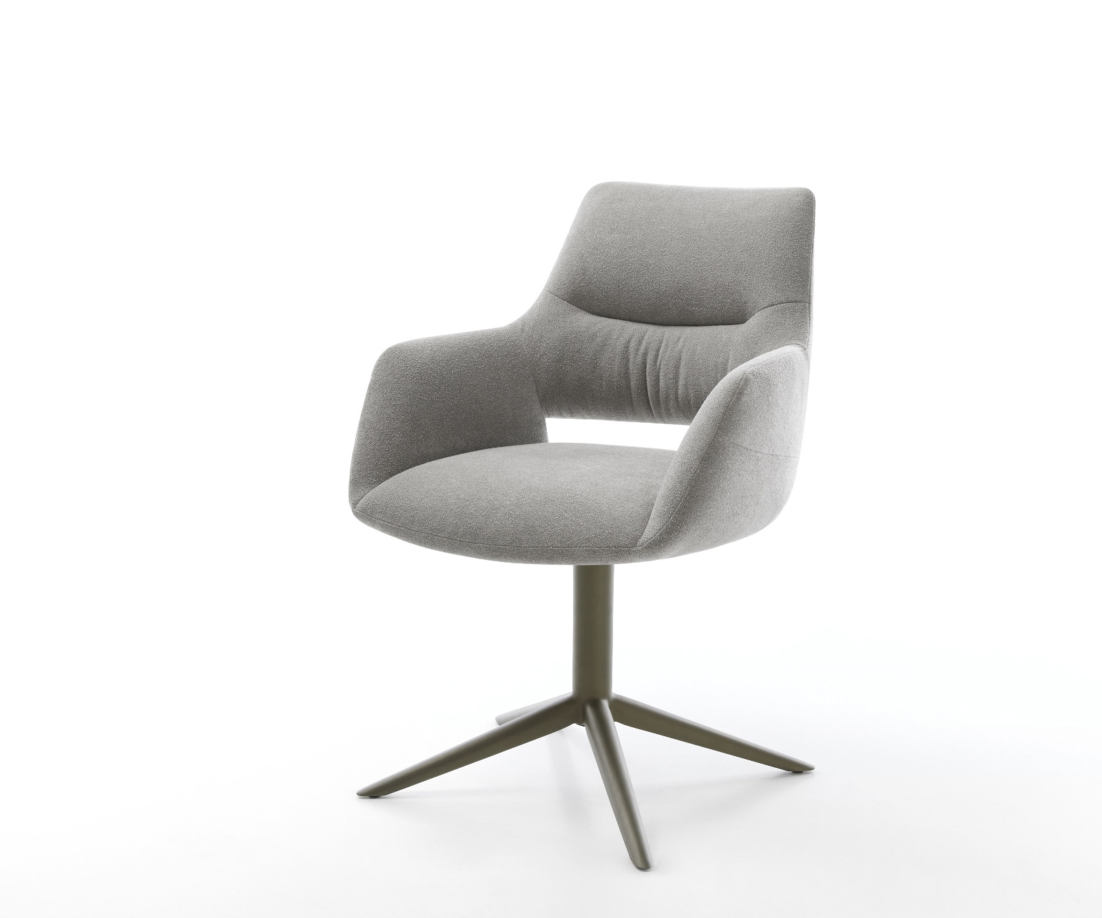 Drehstuhl Yago-Flex mit Armlehnen Strukturstoff Soft Grau Fußkreuz Effektfinish Titan 360° drehbar Wippfunktion Taschenfederkern Drehstuhl Yago-Flex mit Armlehnen Strukturstoff Soft Grau Fußkreuz Effektfinish Titan 360° drehbar Wippfunktion Taschenfederkern von DELIFE