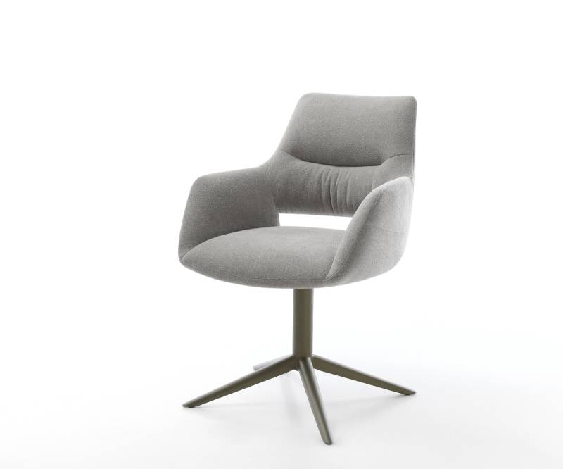 Drehstuhl Yago-Flex mit Armlehnen Strukturstoff Soft Grau Fußkreuz Effektfinish Titan 360° drehbar Wippfunktion Taschenfederkern Drehstuhl Yago-Flex mit Armlehnen Strukturstoff Soft Grau Fußkreuz Effektfinish Titan 360° drehbar Wippfunktion Taschenfederkern von DELIFE