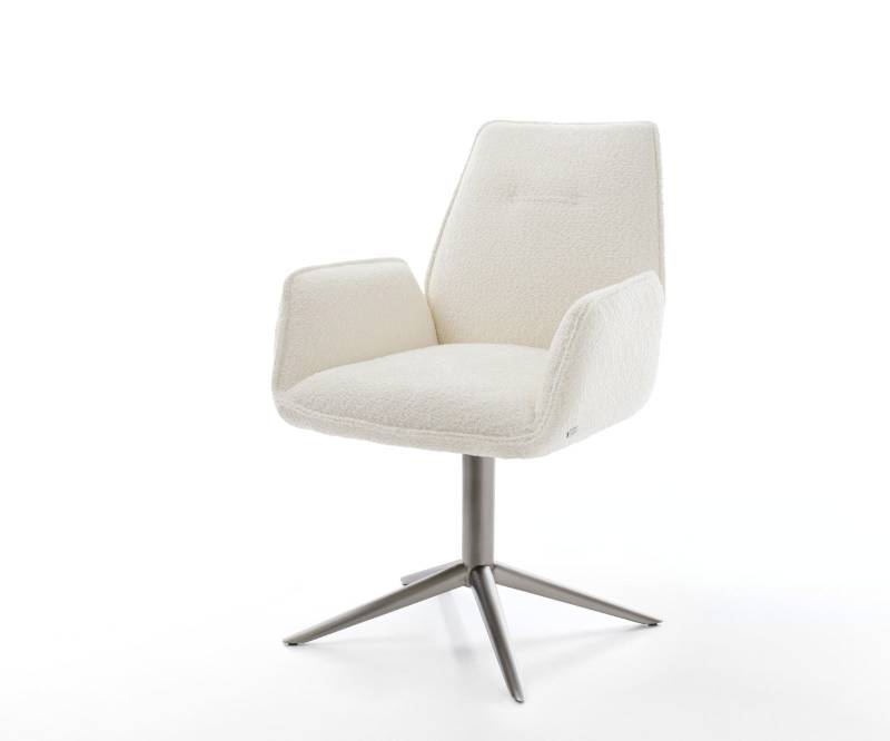 Drehstuhl Zoa-Flex Bouclé Weiß Fußkreuz Graphit 360° drehbar Wippfunktion Taschenfederkern Drehstuhl Zoa-Flex Bouclé Weiß Fußkreuz Graphit 360° drehbar Wippfunktion Taschenfederkern von DELIFE