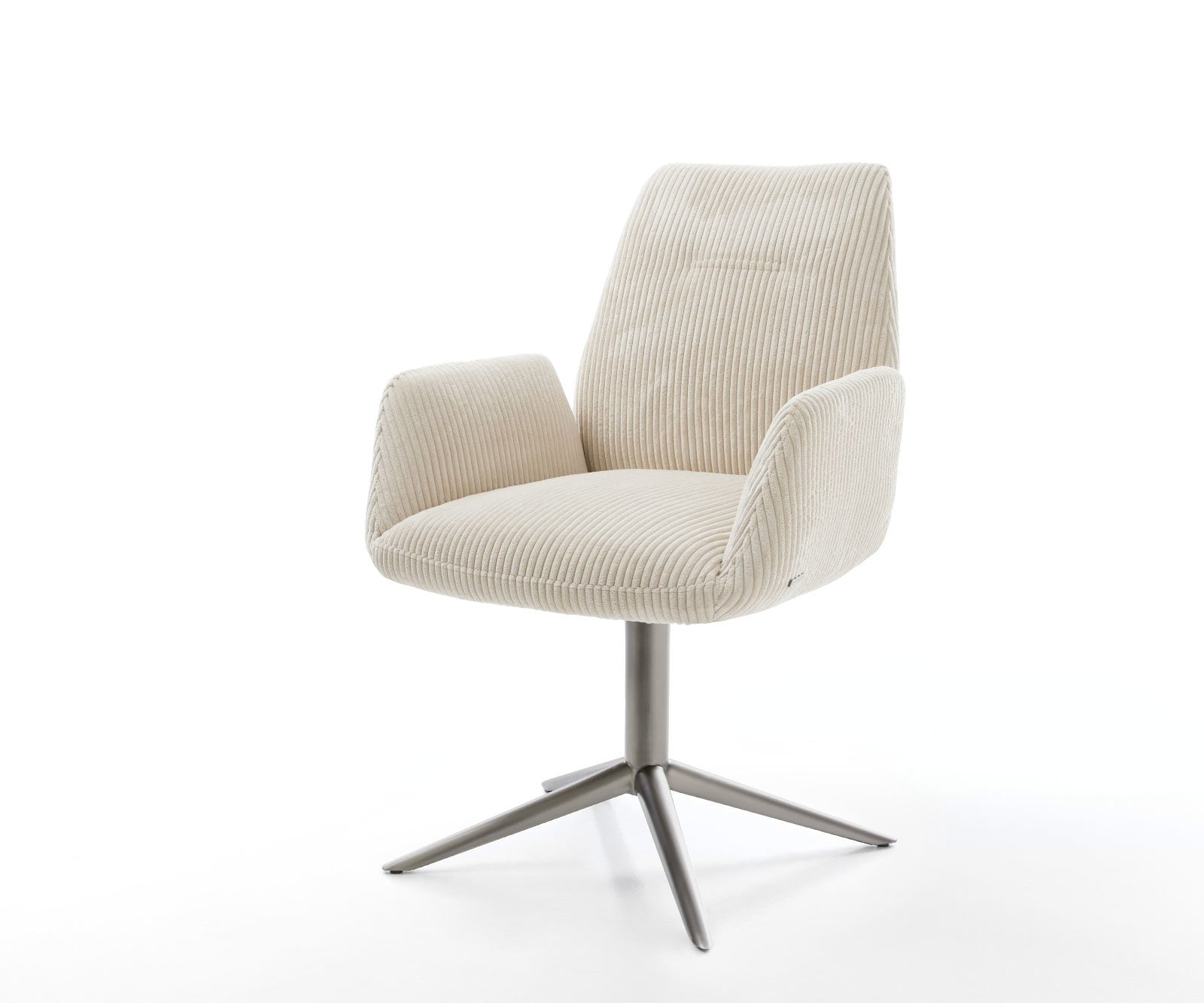 Drehstuhl Zoa-Flex Cord Beige Fußkreuz Graphit 360° drehbar Wippfunktion Taschenfederkern von DELIFE