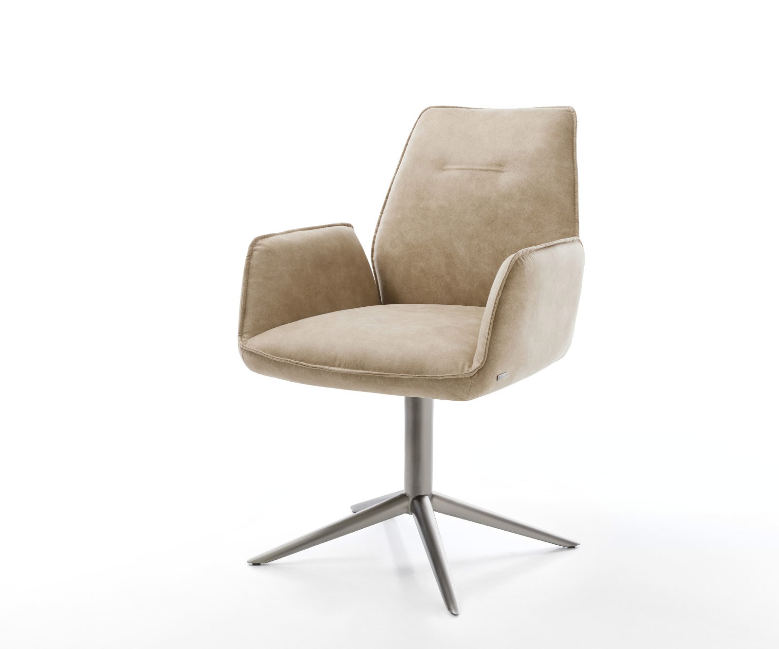 Drehstuhl Zoa-Flex Mikrofaser Beige Vintage Fußkreuz Graphit 360° drehbar Wippfunktion Taschenfederkern Drehstuhl Zoa-Flex Mikrofaser Beige Vintage Fußkreuz Graphit 360° drehbar Wippfunktion Taschenfederkern von DELIFE