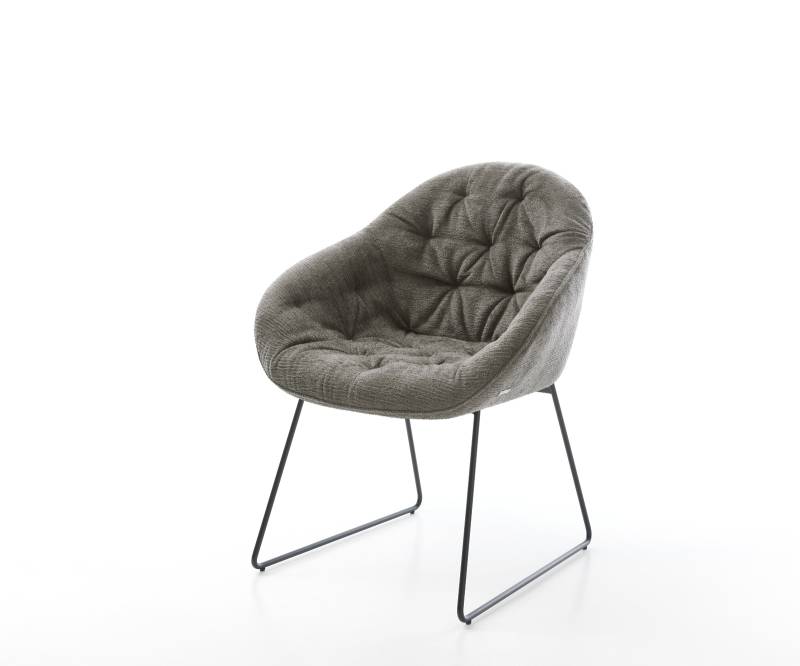 Esszimmerstuhl Gaio-Flex Bouclé Soft Schlamm Kufengestell Schwarz Esszimmerstuhl Gaio-Flex Bouclé Soft Schlamm Kufengestell Schwarz von DELIFE