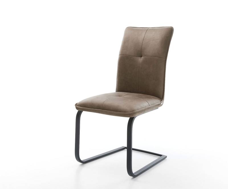 Freischwinger Maddy-Flex Mikrofaser Taupe Vintage Freischwinger flach Schwarz Freischwinger Maddy-Flex Mikrofaser Taupe Vintage Freischwinger flach Schwarz von DELIFE