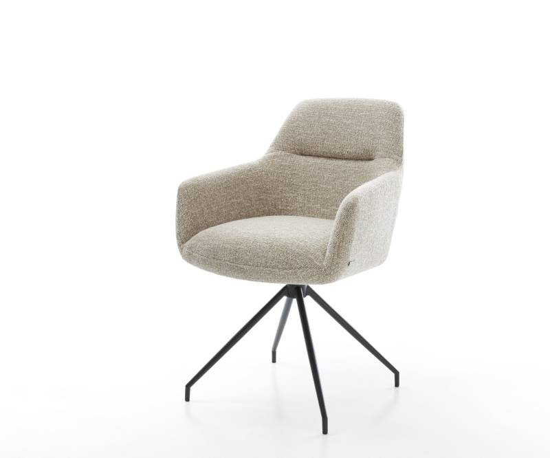 Esszimmerstuhl Pejo-Flex Webstoff Soft Beige Kreuzgestell konisch Schwarz Taschenfederkern Esszimmerstuhl Pejo-Flex Webstoff Soft Beige Kreuzgestell konisch Schwarz Taschenfederkern von DELIFE