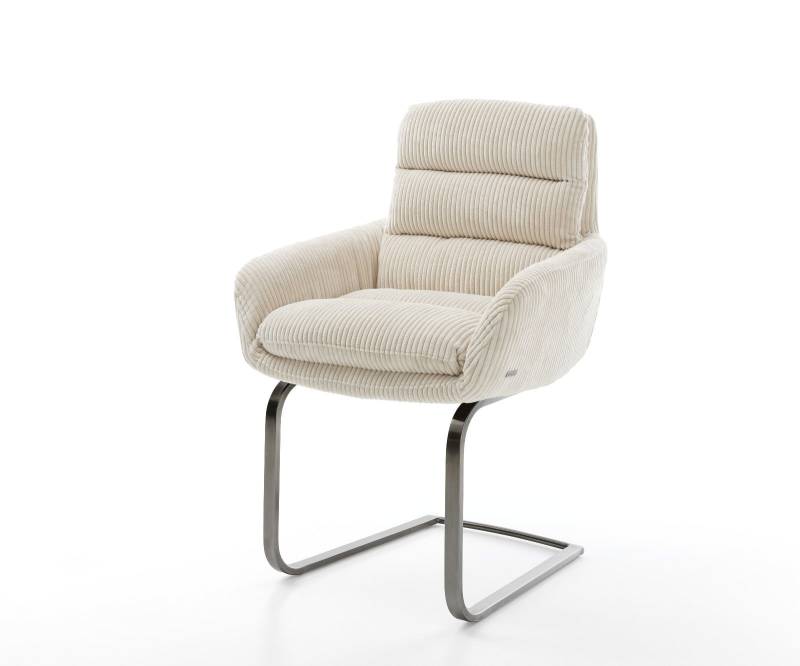 Freischwinger Abelia-Flex mit Armlehnen Cord Beige Freischwinger flach Graphit Freischwinger Abelia-Flex mit Armlehnen Cord Beige Freischwinger flach Graphit von DELIFE