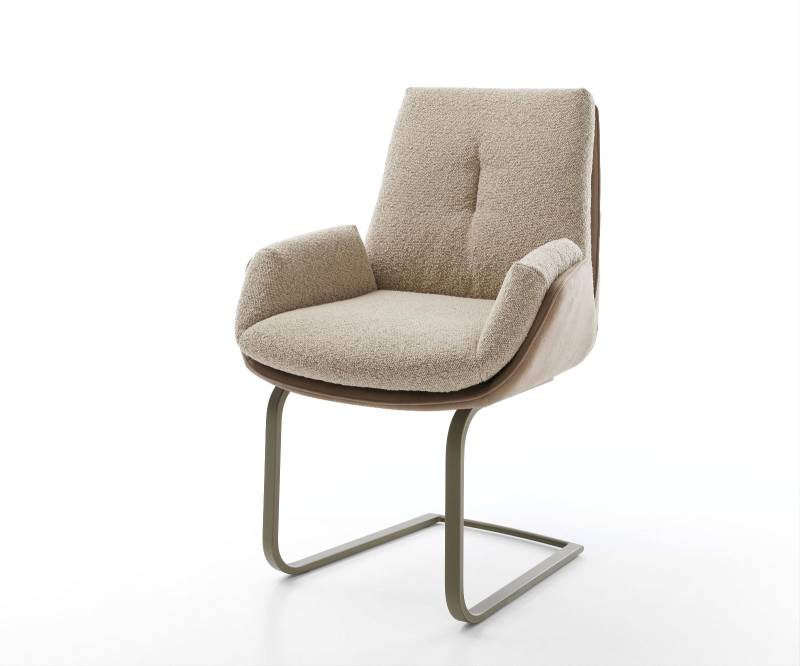 Freischwinger Clea-Flex Materialmix Schlamm Freischwinger flach Effektfinish Titan Freischwinger Clea-Flex Materialmix Schlamm Freischwinger flach Effektfinish Titan von DELIFE