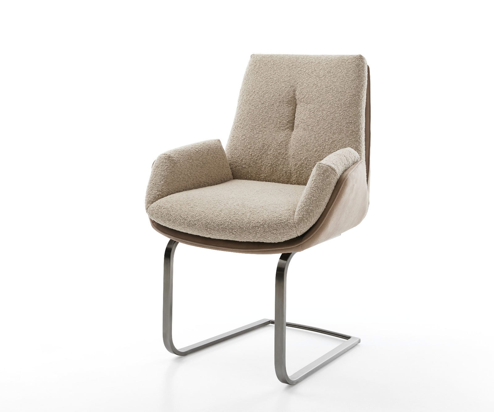 Freischwinger Clea-Flex Materialmix Schlamm Freischwinger flach Graphit Freischwinger Clea-Flex Materialmix Schlamm Freischwinger flach Graphit von DELIFE