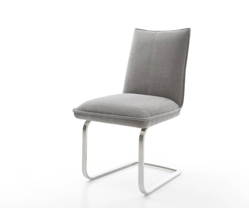 Freischwinger Lelio-Flex Strukturstoff Soft Grau Freischwinger flach Edelstahl Taschenfederkern Freischwinger Lelio-Flex Strukturstoff Soft Grau Freischwinger flach Edelstahl Taschenfederkern von DELIFE