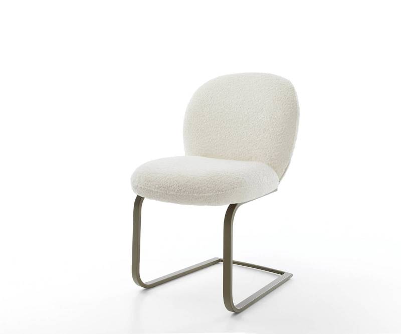 Freischwinger Nube-Flex Bouclé Weiß Freischwinger flach Effektfinish Titan Taschenfederkern Freischwinger Nube-Flex Bouclé Weiß Freischwinger flach Effektfinish Titan Taschenfederkern von DELIFE