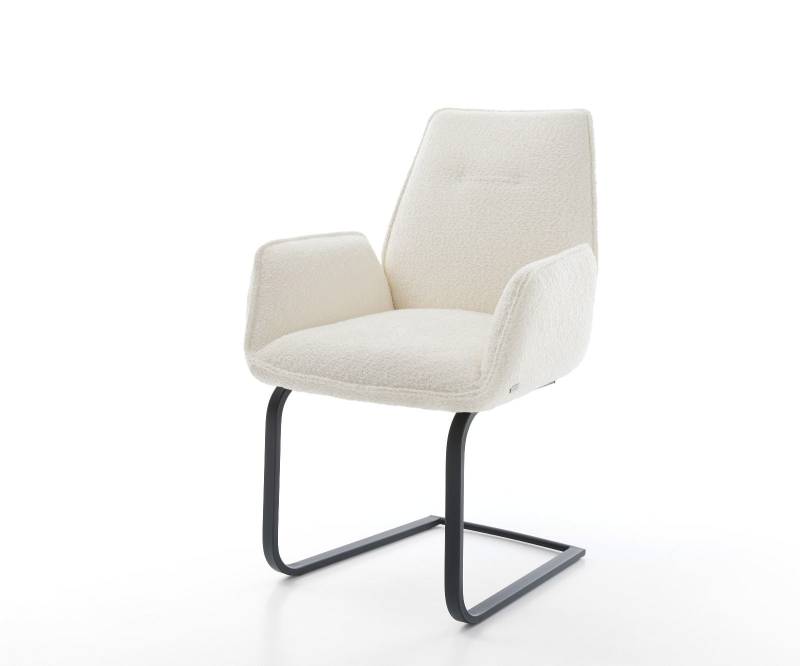 Freischwinger Zoa-Flex Bouclé Weiß Freischwinger flach Schwarz Taschenfederkern Freischwinger Zoa-Flex Bouclé Weiß Freischwinger flach Schwarz Taschenfederkern von DELIFE