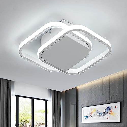 DELIPOP Led Deckenleuchte Modern, Kreative Quadratisch Deckenlampen 24W, 6000K Kaltweißes Licht Acryl Deckenlicht, Deckenbeleuchtung Led für Balkone Flurgarderobe Schlafzimmer Badezimmer Flur von DELIPOP