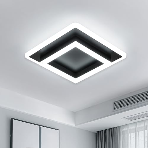 DELIPOP Modern LED Deckenleuchte, 30W 3375LM Deckenlampe Quadratisch Schwarz, Acryl Deckenbeleuchtung für Wohnzimmer Schlafzimmer Flur Küche Balkon, 6500K Kaltesweiß, 30CM DELIPOP Modern LED Deckenleuchte, 30W 3375LM Deckenlampe Quadratisch Schwarz, Acryl Deckenbeleuchtung für Wohnzimmer Schlafzimmer Flur Küche Balkon, 6500K Kaltesweiß, 30CM von DELIPOP