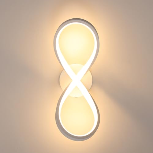 DELIPOP Wandleuchte LED Innen Modern, 20W 2250LM Wandlampe LED Acry, Gebogene Wand Belechtung, Wandlicht für Schlafzimmer Wohnzimmer Korridor Treppe Arbeitszimmer, Warmweiß 3000K von DELIPOP