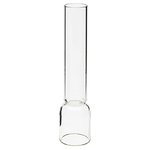 Glaszylinder 14''' transparent, hitzebeständig, UNT. Durchmesser außen 51,5 mm, innen 48 mm, oberer Durchm. außen 33,4 mm, Höhe 21cm, für Lampe Galley und andere von DELITE