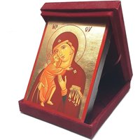 Ikone Der Madonna Von Fiodor, Vollständig Hand Bemalt von DELLARTEsrl