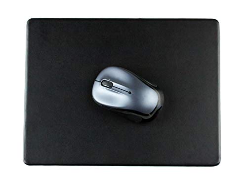 DELMON VARONE - Personalisierbares Mauspad aus Premium Leder Boxcalf schwarz, Echtleder Mousepad mit Rutschfester Rückseite aus Vlies, Elegante Computer Maus Unterlage für Büro und Gaming von DELMON VARONE - FINE LEATHERGOODS MADE IN GERMANY