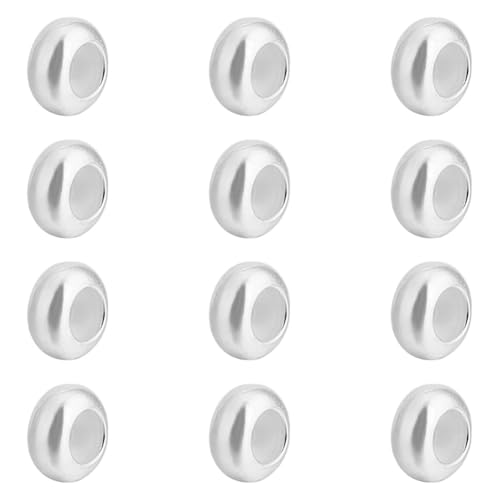 DELORIGIN 12 Stück 925 Stopperperlen Aus Sterlingsilber 5mm Rondell Abstandshalterperlen Charm Mit Gummischieber Stopperperlen Für Die Herstellung von DIY Armbändern Halsketten Ohrringen Und Schmuck DELORIGIN 12 Stück 925 Stopperperlen Aus Sterlingsilber 5mm Rondell Abstandshalterperlen Charm Mit Gummischieber Stopperperlen Für Die Herstellung von DIY Armbändern Halsketten Ohrringen Und Schmuck von DELORIGIN