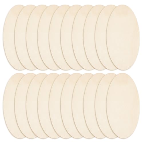 DELORIGIN 20 Stück ovale Holzscheiben aus Holz, 7,1 x 14 cm, unlackierte Buchenholzbretter zum Basteln, blanko Holzschilder für Künstler, Malerei, Türaufhänger, Schild, Hochzeit, Weihnachtsdekoration DELORIGIN 20 Stück ovale Holzscheiben aus Holz, 7,1 x 14 cm, unlackierte Buchenholzbretter zum Basteln, blanko Holzschilder für Künstler, Malerei, Türaufhänger, Schild, Hochzeit, Weihnachtsdekoration von DELORIGIN