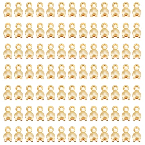DELORIGIN 200 Stück 14K Vergoldete Endkappen Messing Perlenspitzen Knotenabdeckung Crimp Perlenspitzen Geknoteter Deckel Für Die Schmuckherstellung DIY Basteln Armbänder Halsketten DELORIGIN 200 Stück 14K Vergoldete Endkappen Messing Perlenspitzen Knotenabdeckung Crimp Perlenspitzen Geknoteter Deckel Für Die Schmuckherstellung DIY Basteln Armbänder Halsketten von DELORIGIN