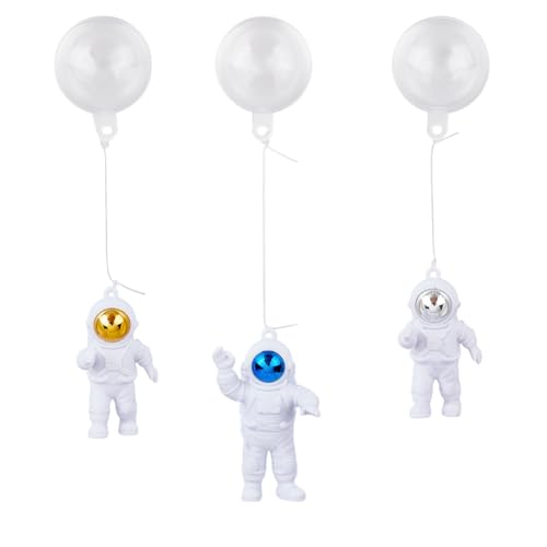 DELORIGIN 3 Stück Spaceman Schwimmende Aquarium Dekoration DIY Schwimmende Kugel Aquarium Dekor Zubehör Quallen Ornament Zur Verschönerung des Aquariums Künstliches deko von DELORIGIN
