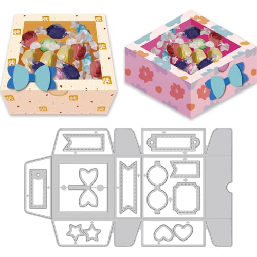 DELORIGIN 3D-Stanzschablone für Fenster, quadratisch, für Süßigkeitenschachteln, Kartenherstellung, Karbonstahl, Stanzformen für Karten, Scrapbooking, Prägeschablone für Grußkarten, Bastelalbum DELORIGIN 3D-Stanzschablone für Fenster, quadratisch, für Süßigkeitenschachteln, Kartenherstellung, Karbonstahl, Stanzformen für Karten, Scrapbooking, Prägeschablone für Grußkarten, Bastelalbum von DELORIGIN