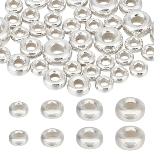 DELORIGIN 30 Stück 925 Sterling Silber Perlen 3/4/5/6mm Schmuckherstellung Silberne Abstandsperlen Platte Flach Oval Stopperperlen Für DIY Armbänder Halsketten Ohrringe Geschenkzubehör Spacer Beads DELORIGIN 30 Stück 925 Sterling Silber Perlen 3/4/5/6mm Schmuckherstellung Silberne Abstandsperlen Platte Flach Oval Stopperperlen Für DIY Armbänder Halsketten Ohrringe Geschenkzubehör Spacer Beads von DELORIGIN
