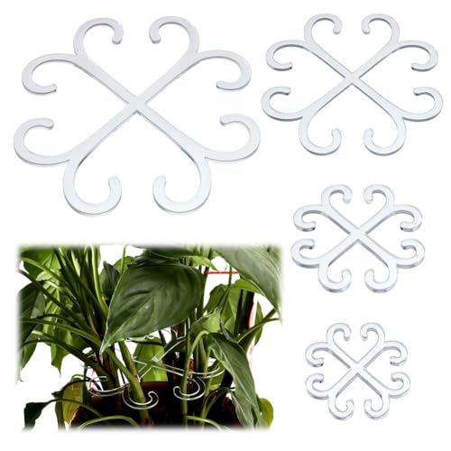 DELORIGIN 8 stücke Pflanze Klettern Stamm Unterstützt 4 Größe Blumen Herz Form Stabilisator Greifer Halter Blumen Stakes Spalier Stamm Haken Für Topfpflanzen von DELORIGIN