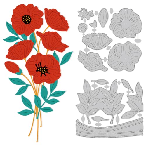 DELORIGIN Mohnblumen Stanzformen Kartenränder Stich Stanzform Karbonstahl Stanzungen Prägeschablonen Neuheiten 2025 Für DIY Papierbastelarbeiten Grußkarten Scrapbooking Einladungen DELORIGIN Mohnblumen Stanzformen Kartenränder Stich Stanzform Karbonstahl Stanzungen Prägeschablonen Neuheiten 2025 Für DIY Papierbastelarbeiten Grußkarten Scrapbooking Einladungen von DELORIGIN