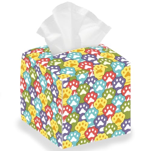 DELORIGIN Quadratische Taschentuchbox Halter Mit Katzenpfoten Motiv Faltbare Wasserdichter Taschentuchbox Abdeckung Für Schlafzimmer Büro Badezimmer Auto Nachttisch DELORIGIN Quadratische Taschentuchbox Halter Mit Katzenpfoten Motiv Faltbare Wasserdichter Taschentuchbox Abdeckung Für Schlafzimmer Büro Badezimmer Auto Nachttisch von DELORIGIN