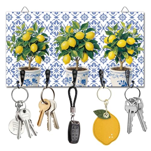 DELORIGIN Schlüsselhalter Mit Zitronenbaum Motiv Wandmontage Schlüsselbrett Aus Holz Mit 5 Haken Schlüsselaufbewahrung Organizer Für Wanddekoration Tür Eingangsbereich Küche Neues Zuhause DELORIGIN Schlüsselhalter Mit Zitronenbaum Motiv Wandmontage Schlüsselbrett Aus Holz Mit 5 Haken Schlüsselaufbewahrung Organizer Für Wanddekoration Tür Eingangsbereich Küche Neues Zuhause von DELORIGIN