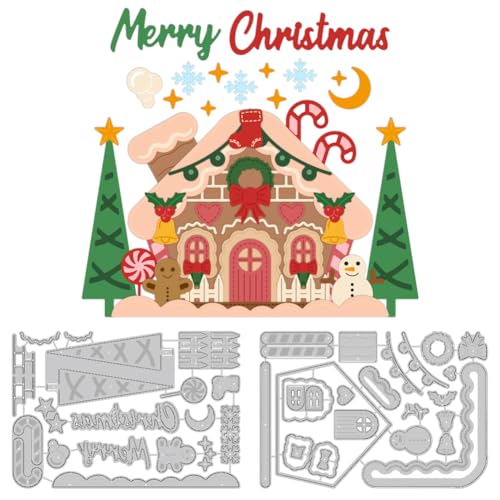 DELORIGIN Stanzformen „Candy House“ Lebkuchenhaus Kartenherstellung Schablone Scrapbooking Prägevorlage Für Weihnachtsgrußkarten Einladungen DELORIGIN Stanzformen „Candy House“ Lebkuchenhaus Kartenherstellung Schablone Scrapbooking Prägevorlage Für Weihnachtsgrußkarten Einladungen von DELORIGIN