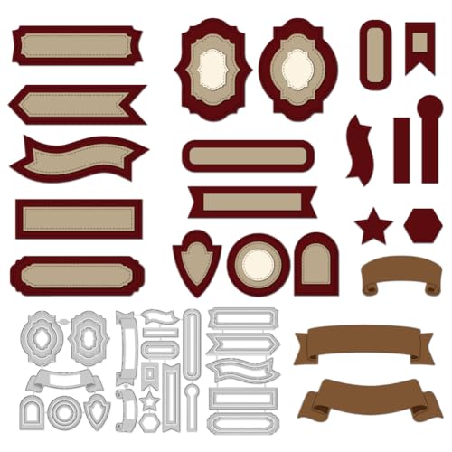 DELORIGIN Stanzformen Für Textfeldetiketten Verschiedene Formen Etiketten Kartenherstellung Stanzschablone Scrapbooking Prägevorlage Für Grußkarten Einladungsdekor DELORIGIN Stanzformen Für Textfeldetiketten Verschiedene Formen Etiketten Kartenherstellung Stanzschablone Scrapbooking Prägevorlage Für Grußkarten Einladungsdekor von DELORIGIN