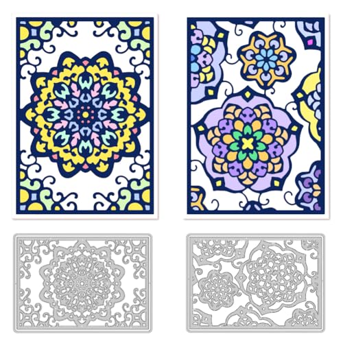 DELORIGIN Stanzformen Mit Mandala Blumen Stanzschablonen Neuheiten 2025, 2 Stil Kartenherstellung Stanzschablonen Scrapbooking Prägeschablonen Zum Basteln Geburtstagsgeschenk Dekoration DELORIGIN Stanzformen Mit Mandala Blumen Stanzschablonen Neuheiten 2025, 2 Stil Kartenherstellung Stanzschablonen Scrapbooking Prägeschablonen Zum Basteln Geburtstagsgeschenk Dekoration von DELORIGIN
