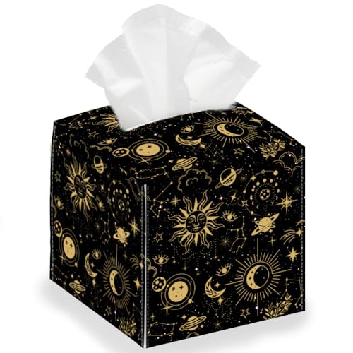 DELORIGIN Taschentuchbox Mit Planeten Wahrsagerei Astrologie Leder Quadratisch Faltbar Für Gesichtspapier Dekorativer Taschentuchhalter Handtuchetui Behälter Organizer DELORIGIN Taschentuchbox Mit Planeten Wahrsagerei Astrologie Leder Quadratisch Faltbar Für Gesichtspapier Dekorativer Taschentuchhalter Handtuchetui Behälter Organizer von DELORIGIN