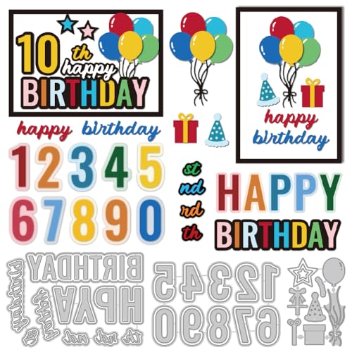 DELORIGIN Zahlen-Stanzformen für Geburtstagskarten, Luftballons, Metallschablone, Scrapbooking, Prägeschablone für Grußkarten, Bastelarbeiten, Fotoalbum, Einladungsdekoration DELORIGIN Zahlen-Stanzformen für Geburtstagskarten, Luftballons, Metallschablone, Scrapbooking, Prägeschablone für Grußkarten, Bastelarbeiten, Fotoalbum, Einladungsdekoration von DELORIGIN