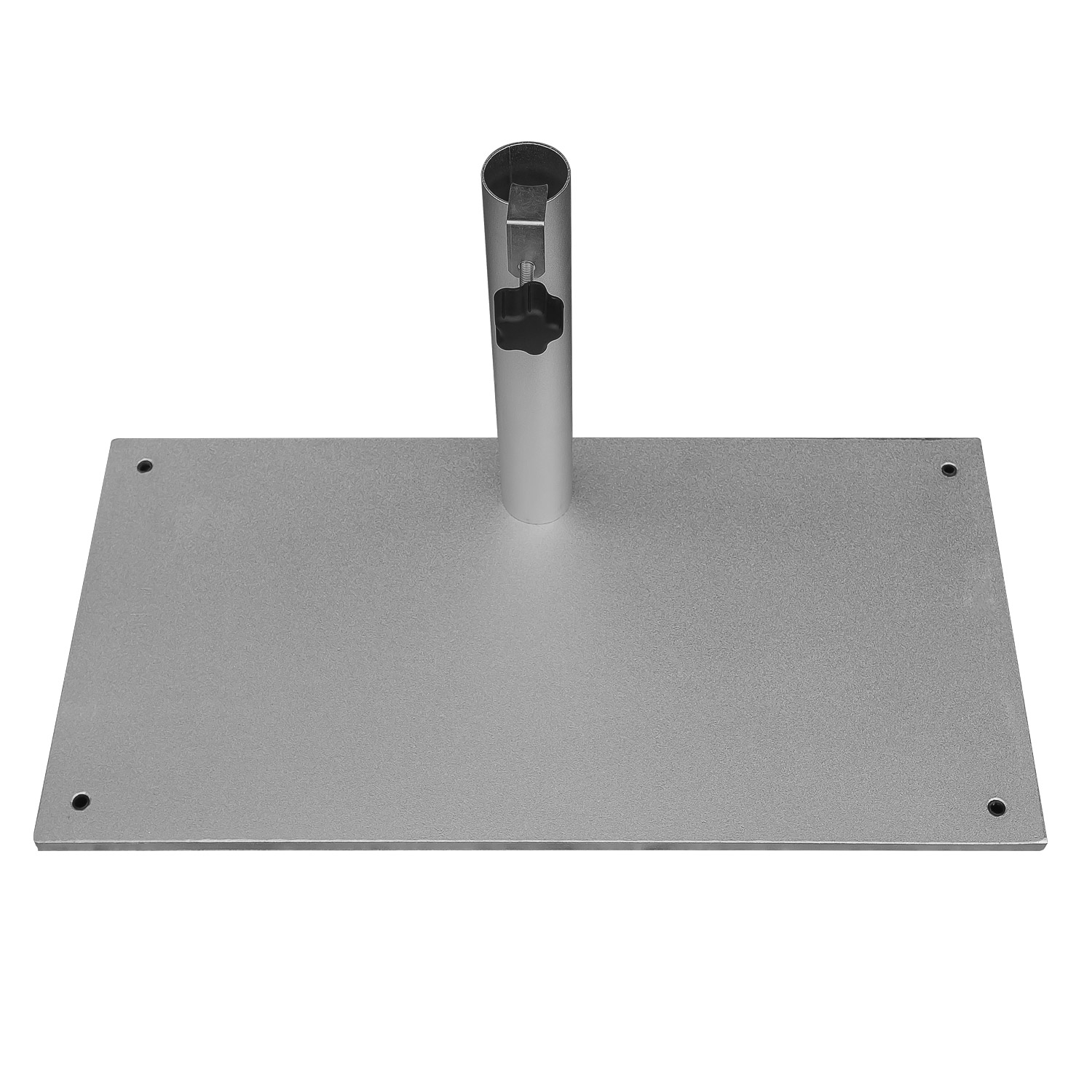 Sonnenschirmständer für Balkon Stahl Silber bis 40 mm Stamm 23 kg von DELSCHEN