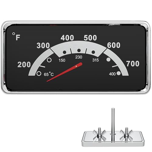 DELSbbq 9,1 cm rechteckiger Grill-Temperaturmesser für Nexgrill 720-0882A 720-0898 720-0830A, Teile für Kenmore 148.23683310 119.16144210 148.23683310 146.23673310 Grillteile von DELSbbq
