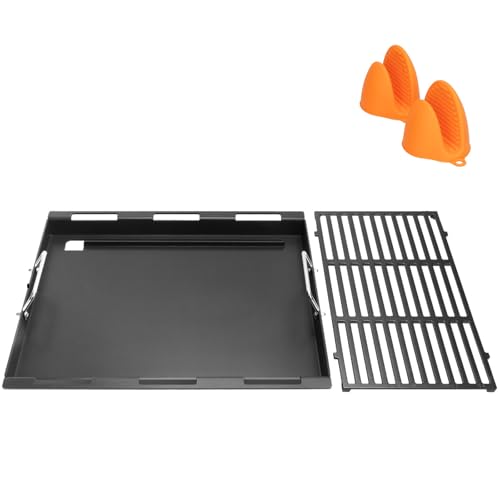 Upgrade Grilleinsätze und Rost für Weber Genesis II 400 Series Gasgrills, Flat Top Grillplatte mit Griffen für Genesis II E-410 S-410 E-435 S-435 E-440 S-440 LX E/S-440, Ersatz für Weber 6789 Upgrade Grilleinsätze und Rost für Weber Genesis II 400 Series Gasgrills, Flat Top Grillplatte mit Griffen für Genesis II E-410 S-410 E-435 S-435 E-440 S-440 LX E/S-440, Ersatz für Weber 6789 von DELSbbq