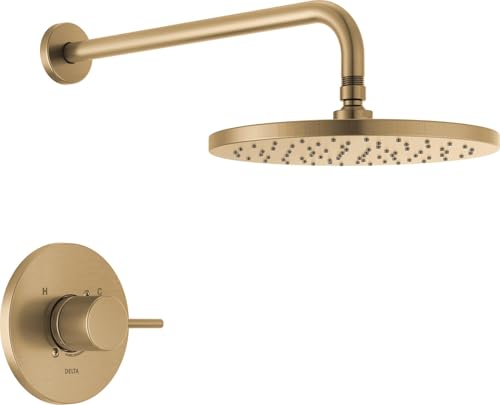 Delta Faucet Modernes Raincan rundes Einzelfunktions-Duschventil-Verkleidungsset Gold, Duscharmatur-Set, Regenduschkopf Gold, Delta-Duschset, Champagnerbronze T14269-CZ-PP (Ventil nicht im Delta Faucet Modernes Raincan rundes Einzelfunktions-Duschventil-Verkleidungsset Gold, Duscharmatur-Set, Regenduschkopf Gold, Delta-Duschset, Champagnerbronze T14269-CZ-PP (Ventil nicht im von DELTA
