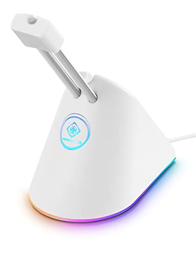 DELTACO GAM-044-W-RGB Gaming White Line WA91 RGB Mouse Bungee - 8 RGB-Modi - USB-C - Weiß von DELTACO GAMING