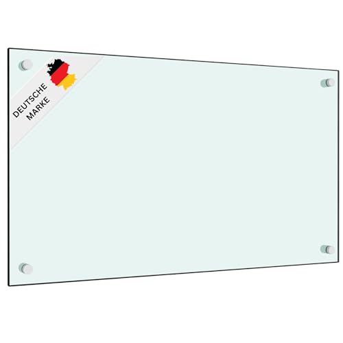 DELUKE® Küchenrückwand Glas - 100x60cm Weiß | Wandverklediung Küche Wandschutz Spritzschutz Herdspritzschutz Glasplatte Rückwandküche Küchenwand Design von DELUKE