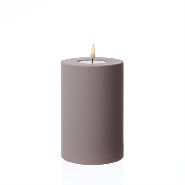 LED Stumpenkerze MIA - Kunststoff - 3D Flamme - H: 15cm - D: 10cm - für Außen - rosa LED Stumpenkerze MIA - Kunststoff - 3D Flamme - H: 15cm - D: 10cm - für Außen - rosa von DELUXE Homeart