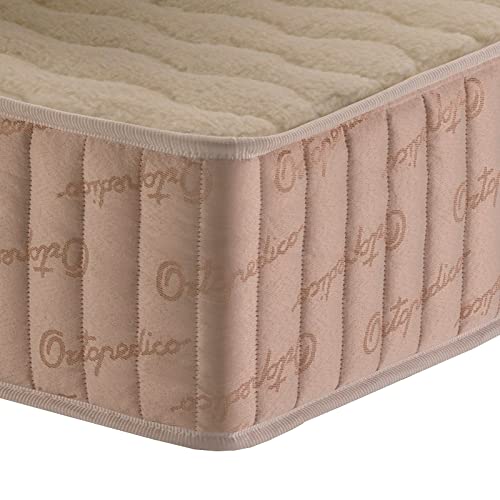 DELUXE13 Eliocel orthopädische Matratze, anatomisch, 2 Seiten, Merinowolle, Gold, hohe Festigkeit, 20 cm Dicke (135 x 190 cm) von DELUXE13