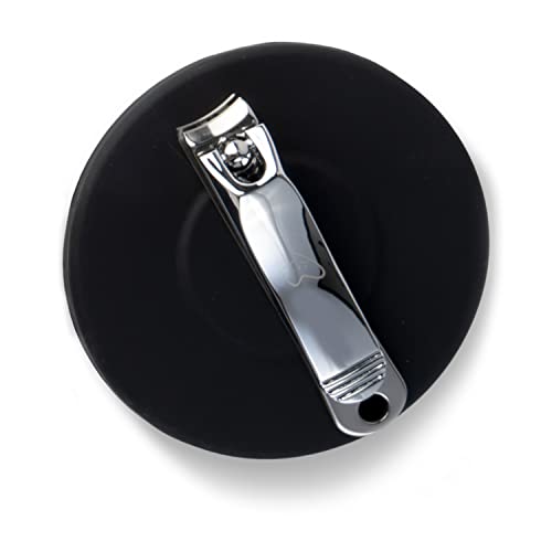 DELUXXOO® Hochwertiger Magnethalter schwarz aus Silikon selbstklebend als Bad Organizer und Deko | Magnet | ohne Bohren | extra starker Halt von DELUXXOO